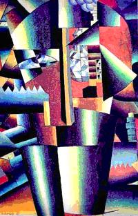 Retrato Aperfeiçoado de I. V. Kliun (1913) –  quadro cubo-futurista de Kasimir Malevitch