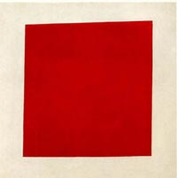  O Quadrado Vermelho: Camponesa em duas dimensões (1915) – tela suprematista de Kasimir Malevitch